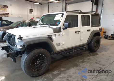 2018 Jeep Wrangler Unlimited Sport S 4X4 z USA, uszkodzony, nr VIN 1C4HJXDG2JW143885